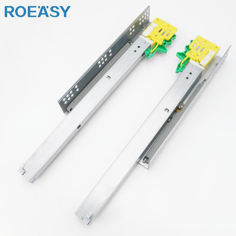 ROEASY Undermount Drawer Slide Bottom Mounted Push To Open Concealed Drawer Hidden Channel Full Extension Telescopic Rails