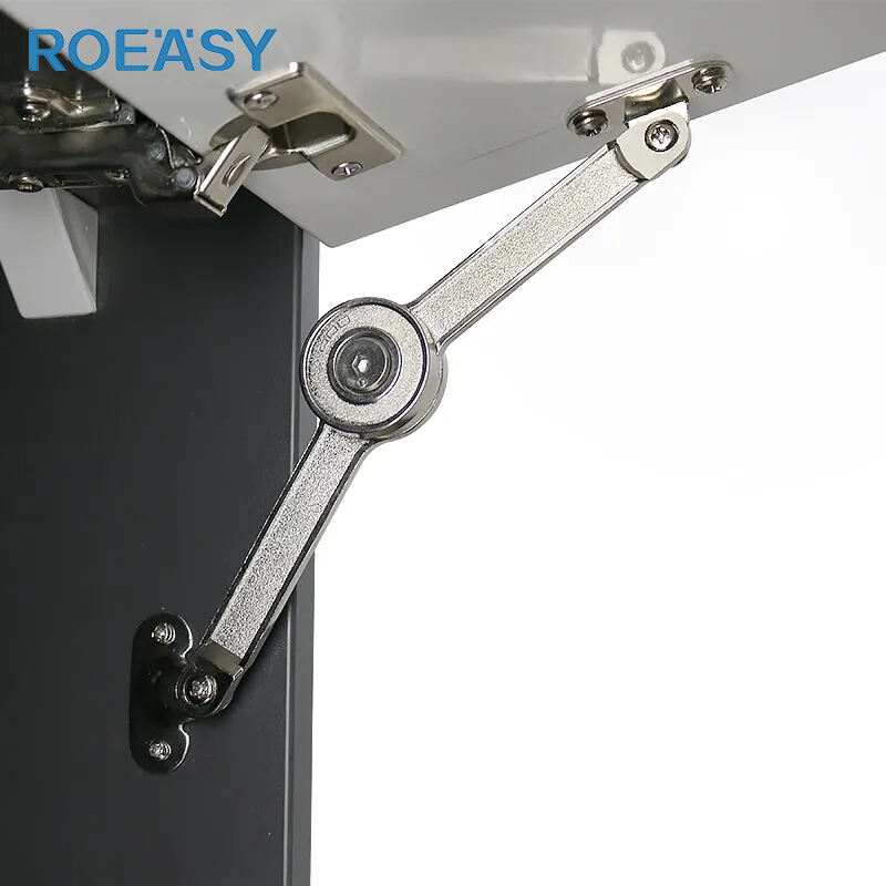 ROEASY FD-B18 مفصل هيدروليكي لباب الخزانة في المطبخ، دعامة غطاء مفصلية مع إغلاق ناعم، رف معدني للخزانة، دعم غطاء الخزانة