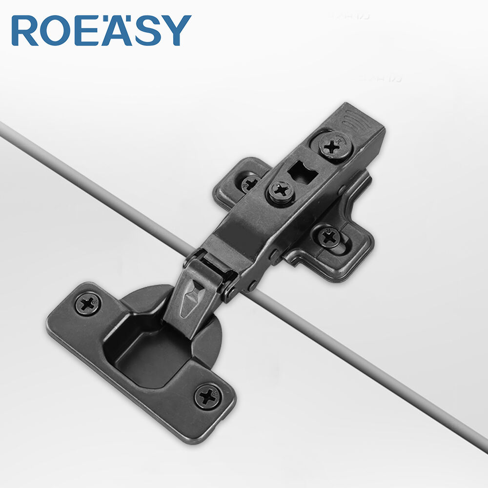 ROEASY 273AF-2D-PRO-BN Two Holes Hydraulic Black Hinge 35MM Cup Three Way Soft Close Cabinet Hinge