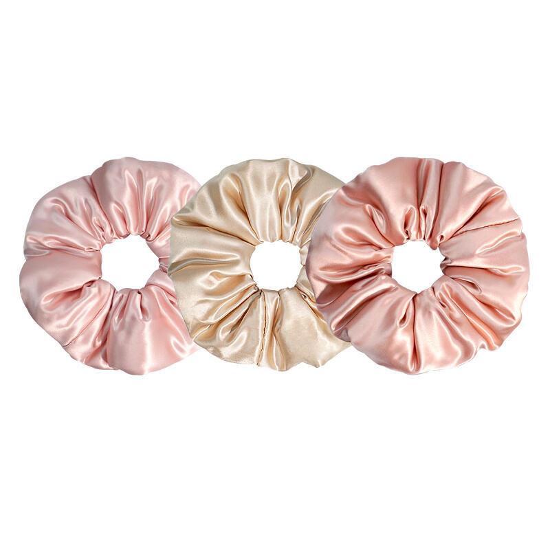 Hurtowo wysokiej jakości jedwabne chusteczki do włosów 6 cm z miękką wypełnieniem z waty polipropylenowej, można dostosować z logo, kolor