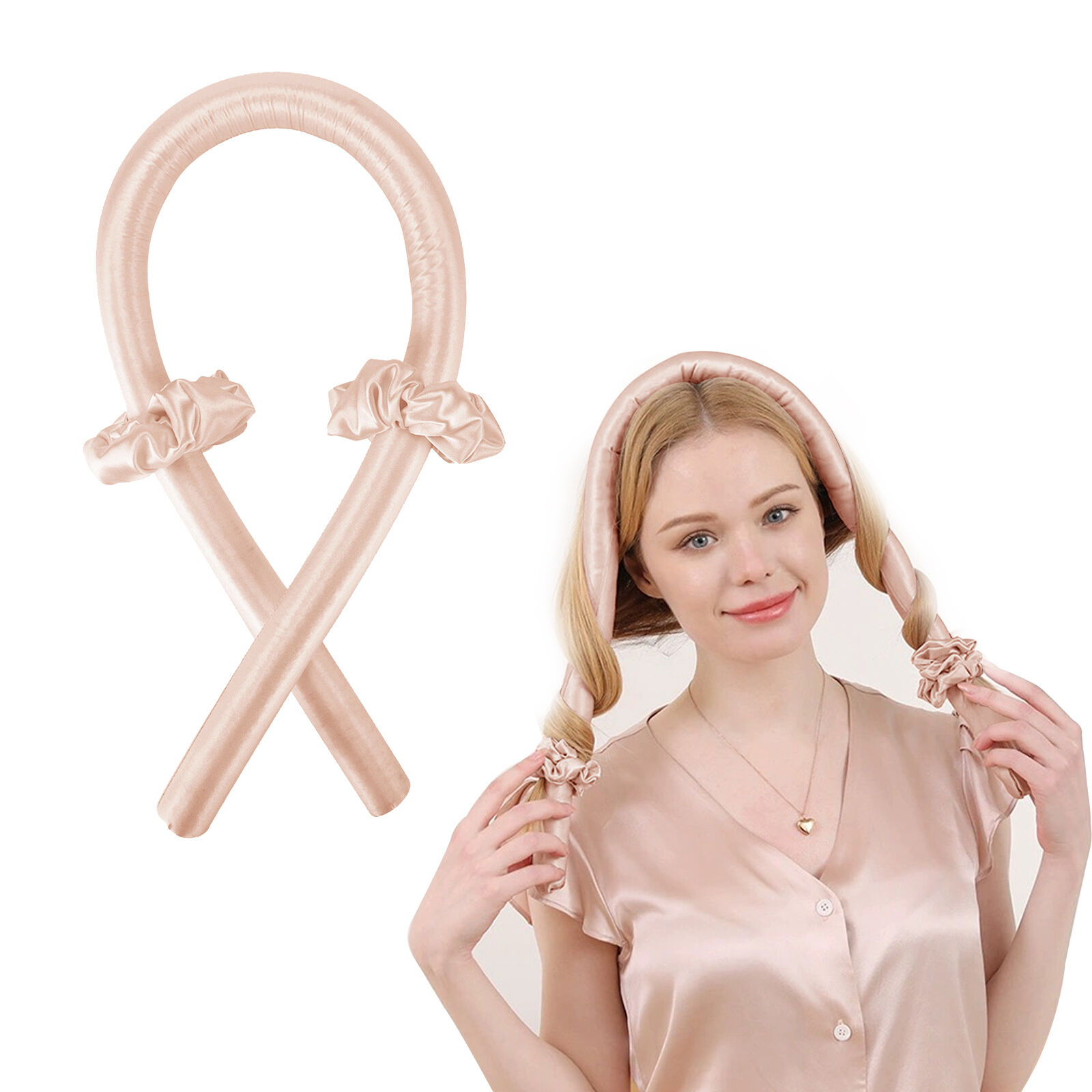 Vendita all'Ingrosso di Arricciacapelli di Lusso in Pura Seta Moro di Gelso 16/19/22 mm, Arricciacapelli Senza Calore in Pura Seta