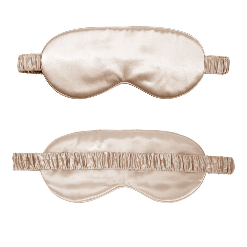 Mascherina per Gli Occhi in 100% Seta di Gelso di Alta Qualità, 19 Momme, Occlusiva in Seta con Logo Personalizzato e Fascia Elastica per Donna