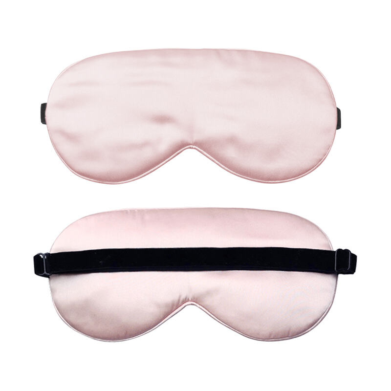 Benda per gli occhi in seta di lusso leggero 16/19/22 mm con fibbia regolabile, mascherina per gli occhi in seta di gelso al 100%, allevia l'affaticamento degli occhi