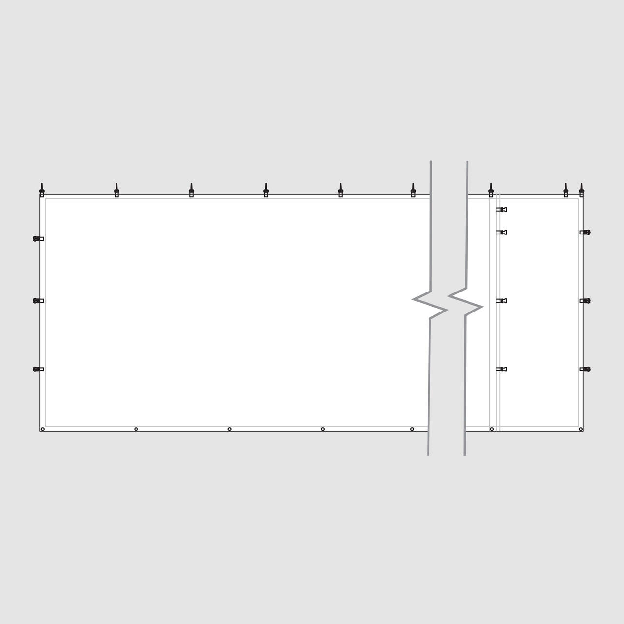 7' x 30' White Royalty Sidewall