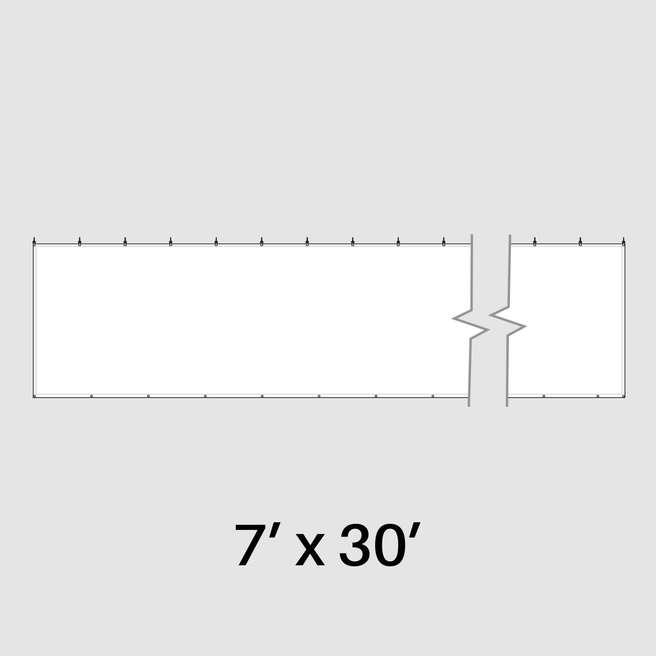 7' x 30' 14 oz. Economy Sidewall