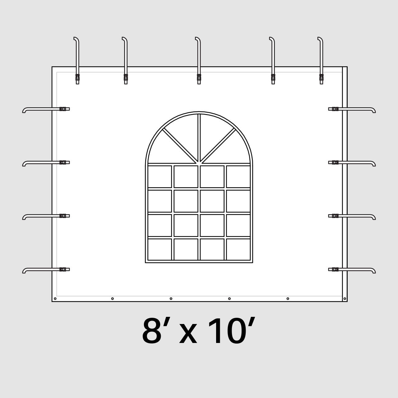 8' x 10' Window Pinnacle Sidewall