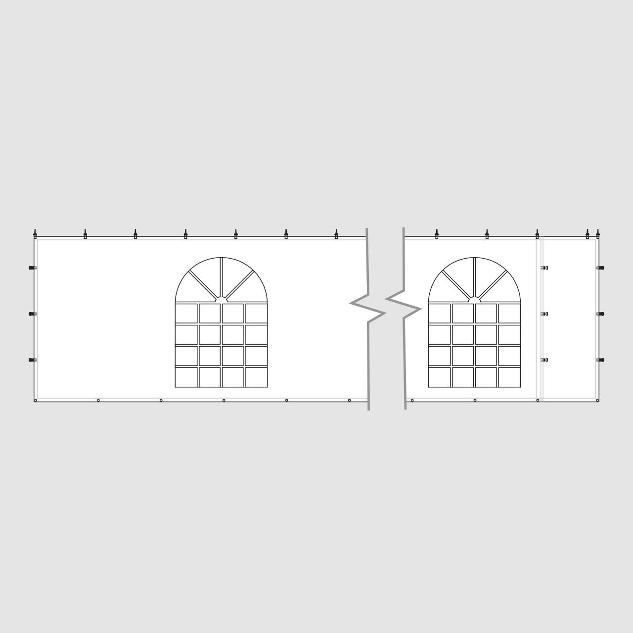 7' x 30' Cathedral Window Sidewall