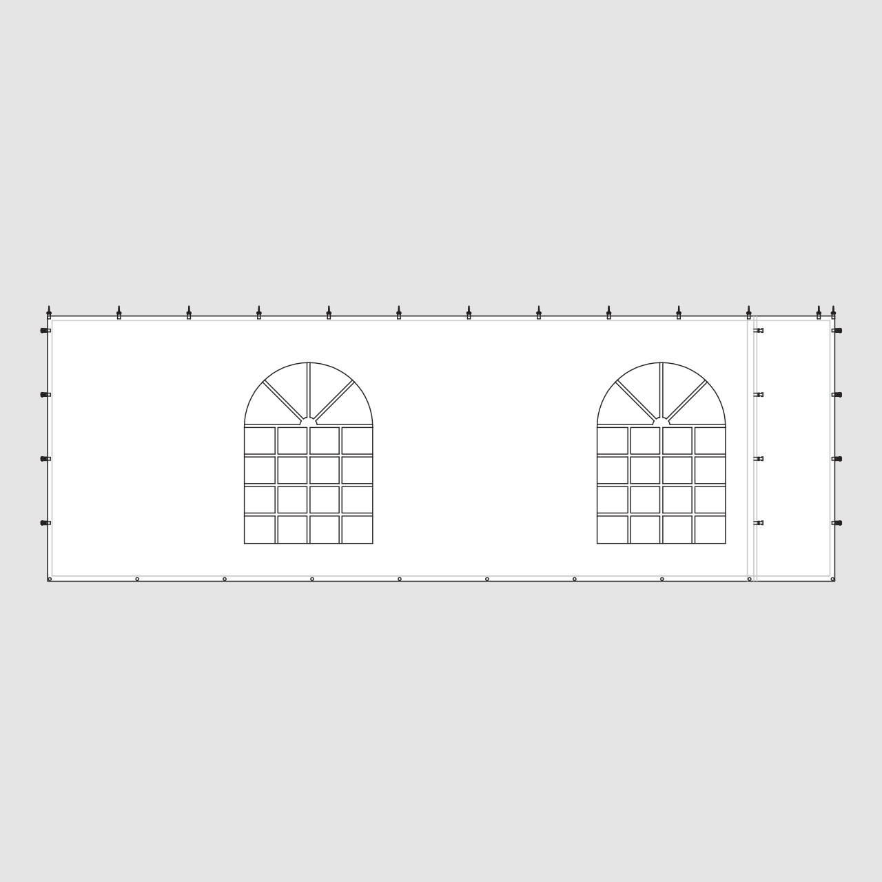 8' x 20' Cathedral Window Sidewall