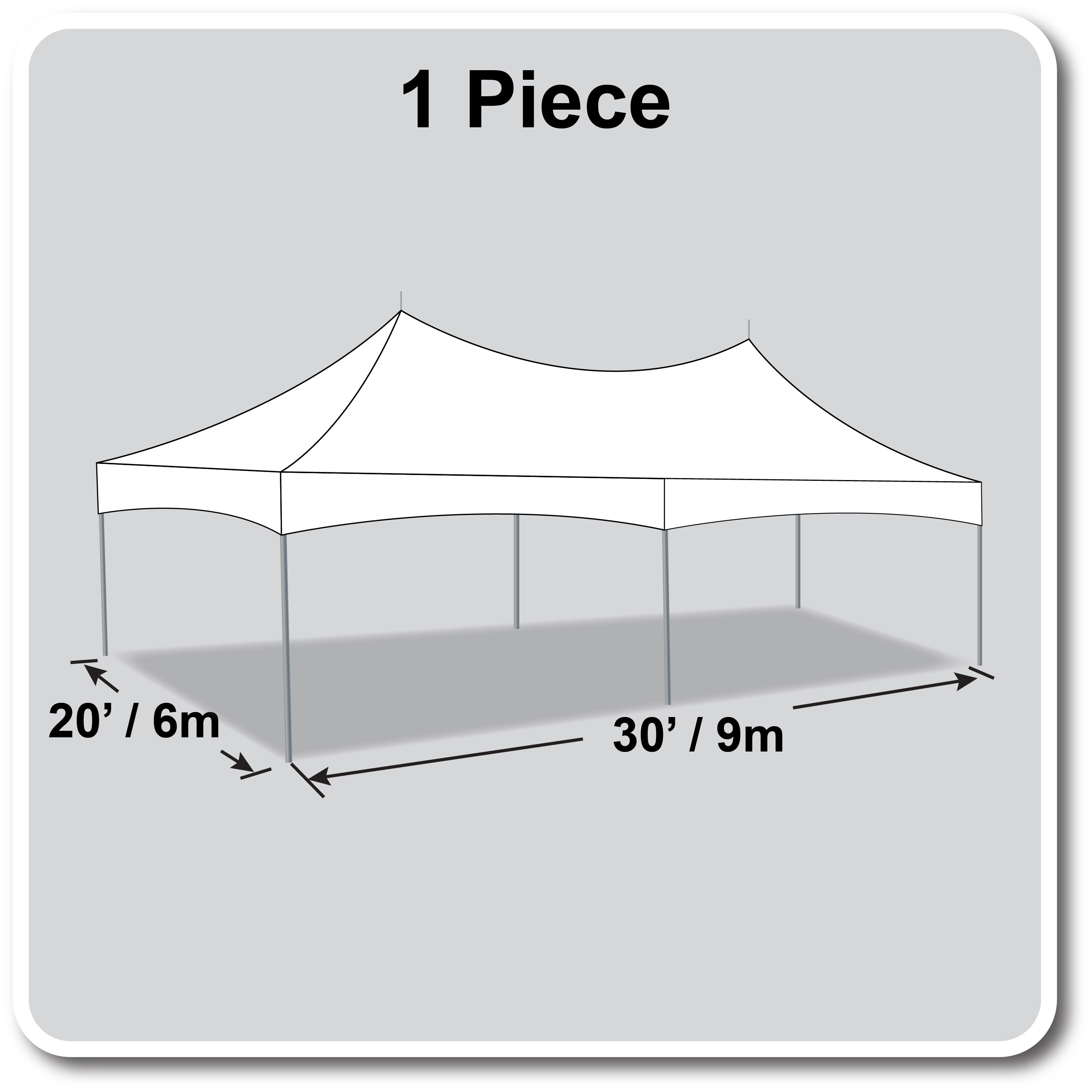 20' X 30' Pinnacle Series High Peak Frame Tent / Cross Cable Marquee, Complete