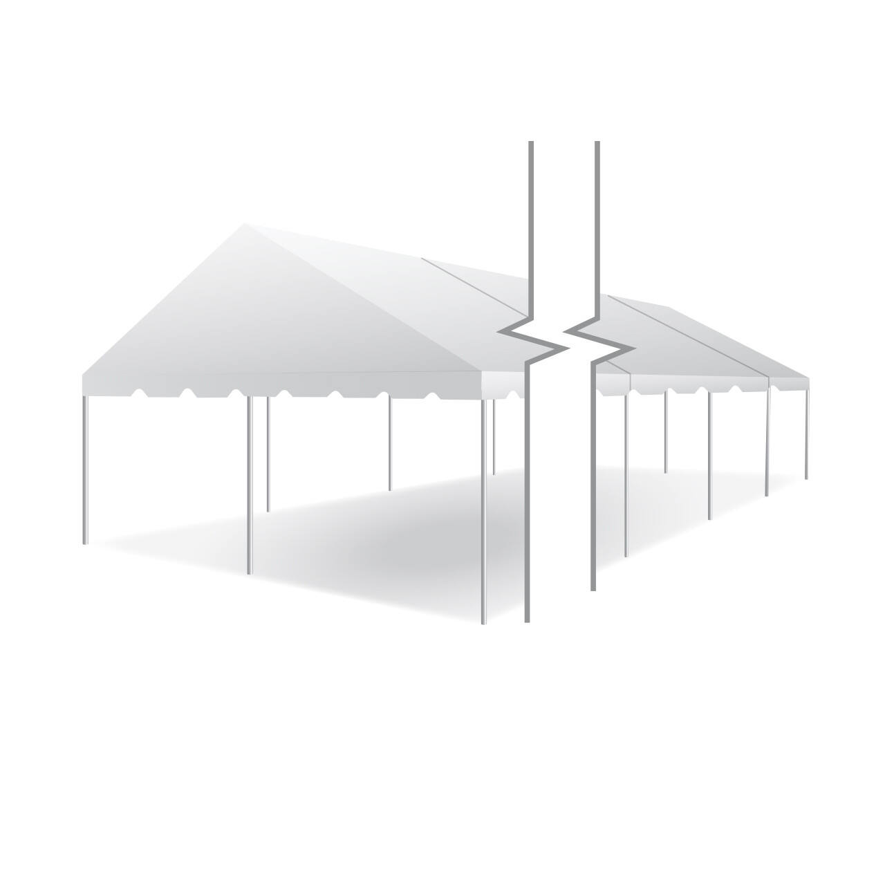 20' X 60' Gable Frame Tent / one piece tent top, Complete