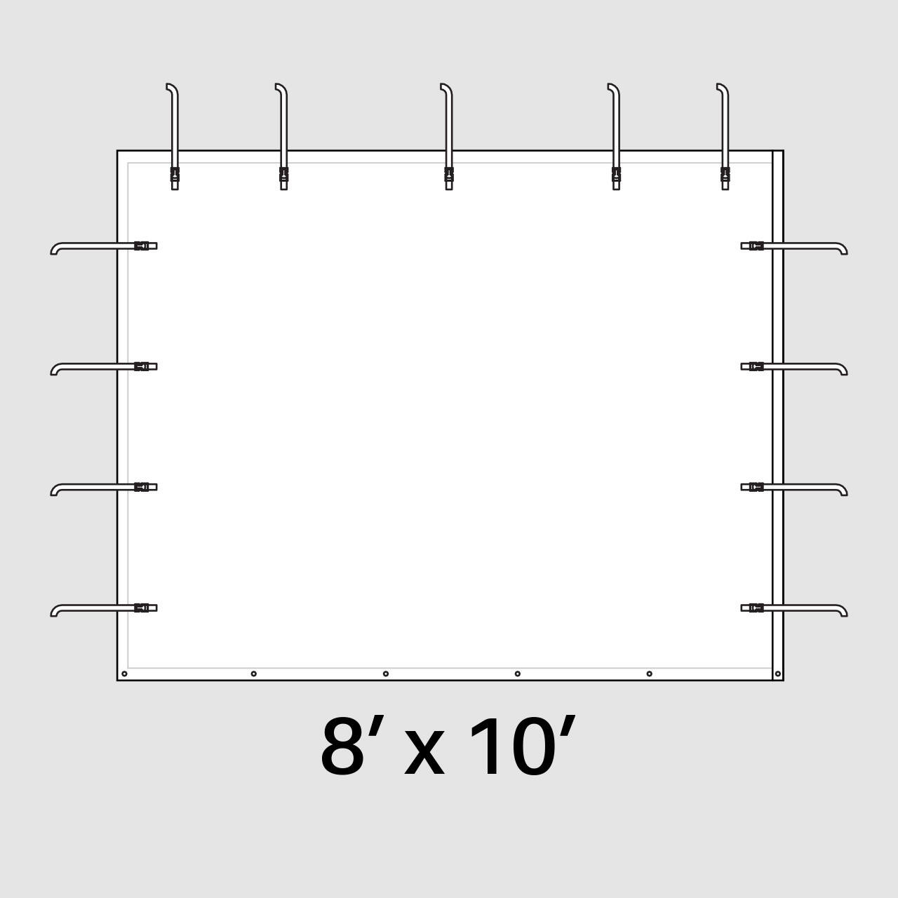 8' x 10' Solid Pinnacle Sidewall