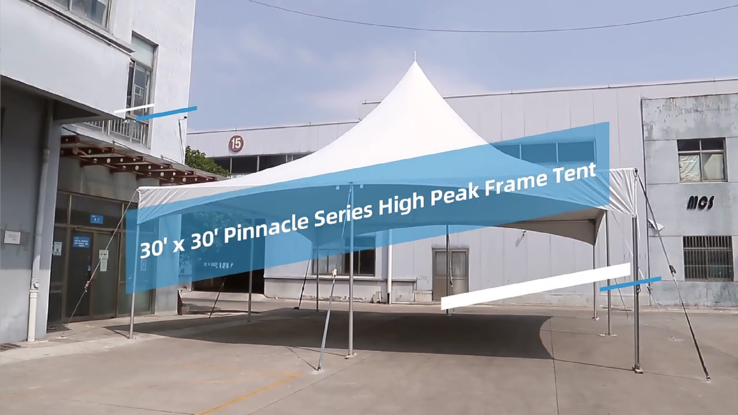 30ft x 30ft high peak pinnacle frame tent