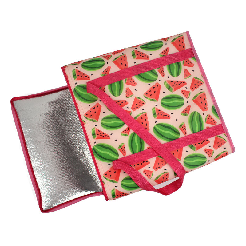 Özelleştirilmiş İzole Edilmiş Yeniden Kullanılabilir Market Çantaları, İşletme Markalaştırma Etkinlikleri ve Tanıtım Kampanyaları İçin Katlanabilir Soğutma Çantası