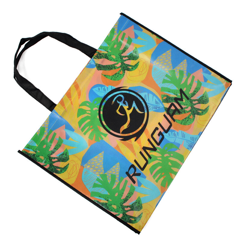 حقيبة تسوق غير منسوجة مخيَّطة حسب الطلب مع رسم بياني استوائي جريء – منتج ترويجي مميَّز يحمل العلامة التجارية، مناسب للتعاملات بين الشركات (B2B)