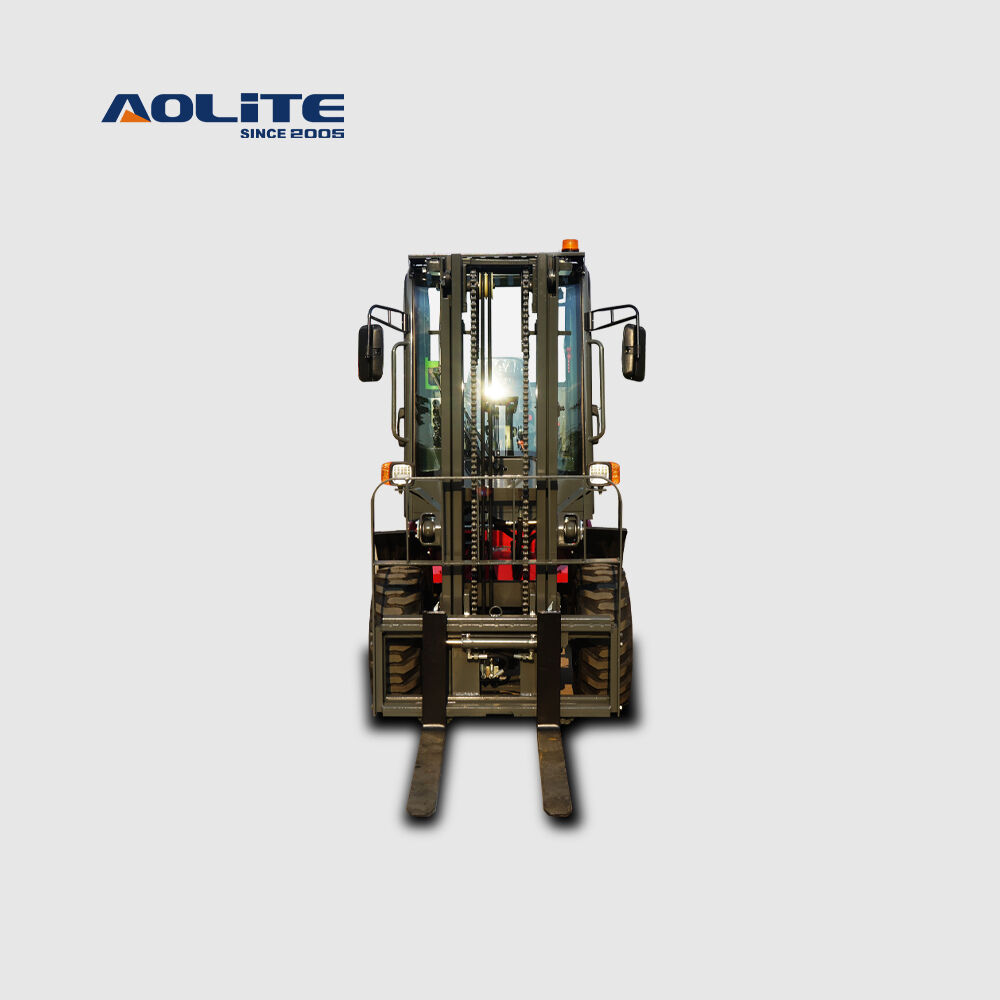 AOLITE FL12H closed cabin wheel forklift front end construction machinery equipment loader