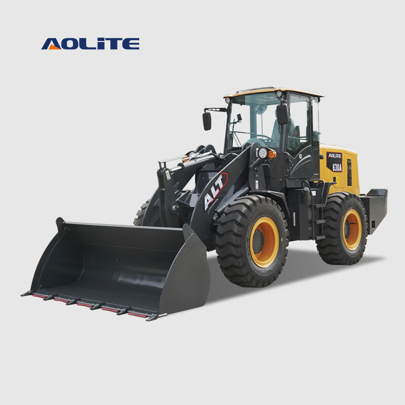 AOLITE 630A kompakt dizel 3000kg tekerlekli yükleyici 3.0ton önden yükleyici