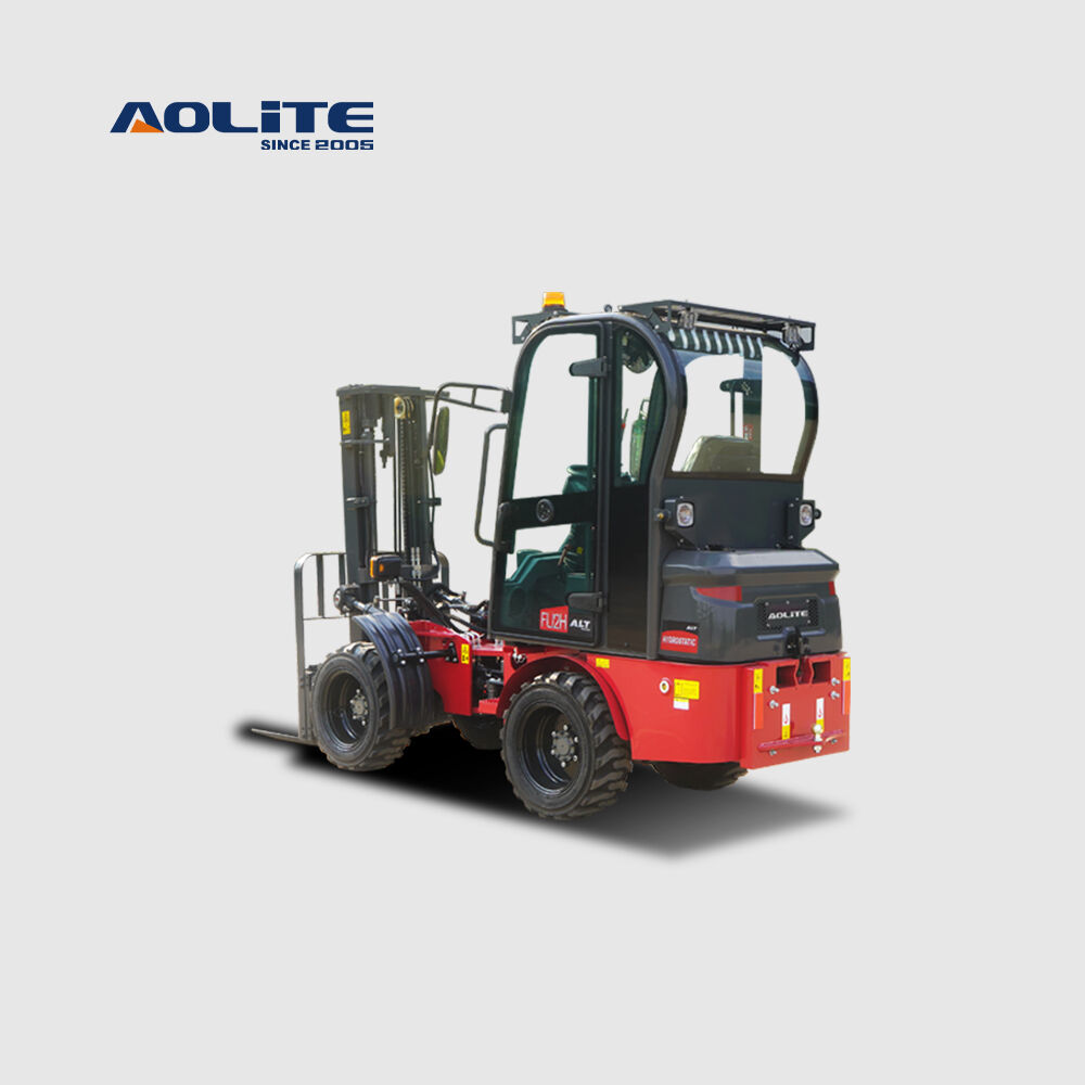 AOLITE FL12H closed cabin wheel forklift front end construction machinery equipment loader