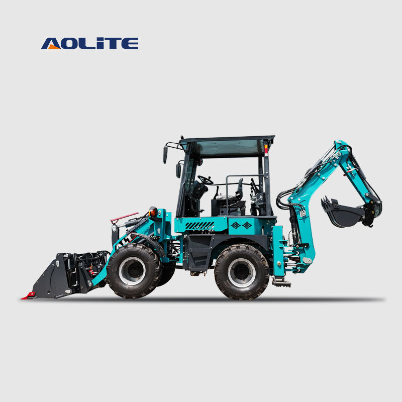 เครื่องตักดินแบบแบคโฮรุ่น AOLITE BL35-12 ไม่มีห้องโดยสารสำหรับใช้ในงานเกษตรกรรม