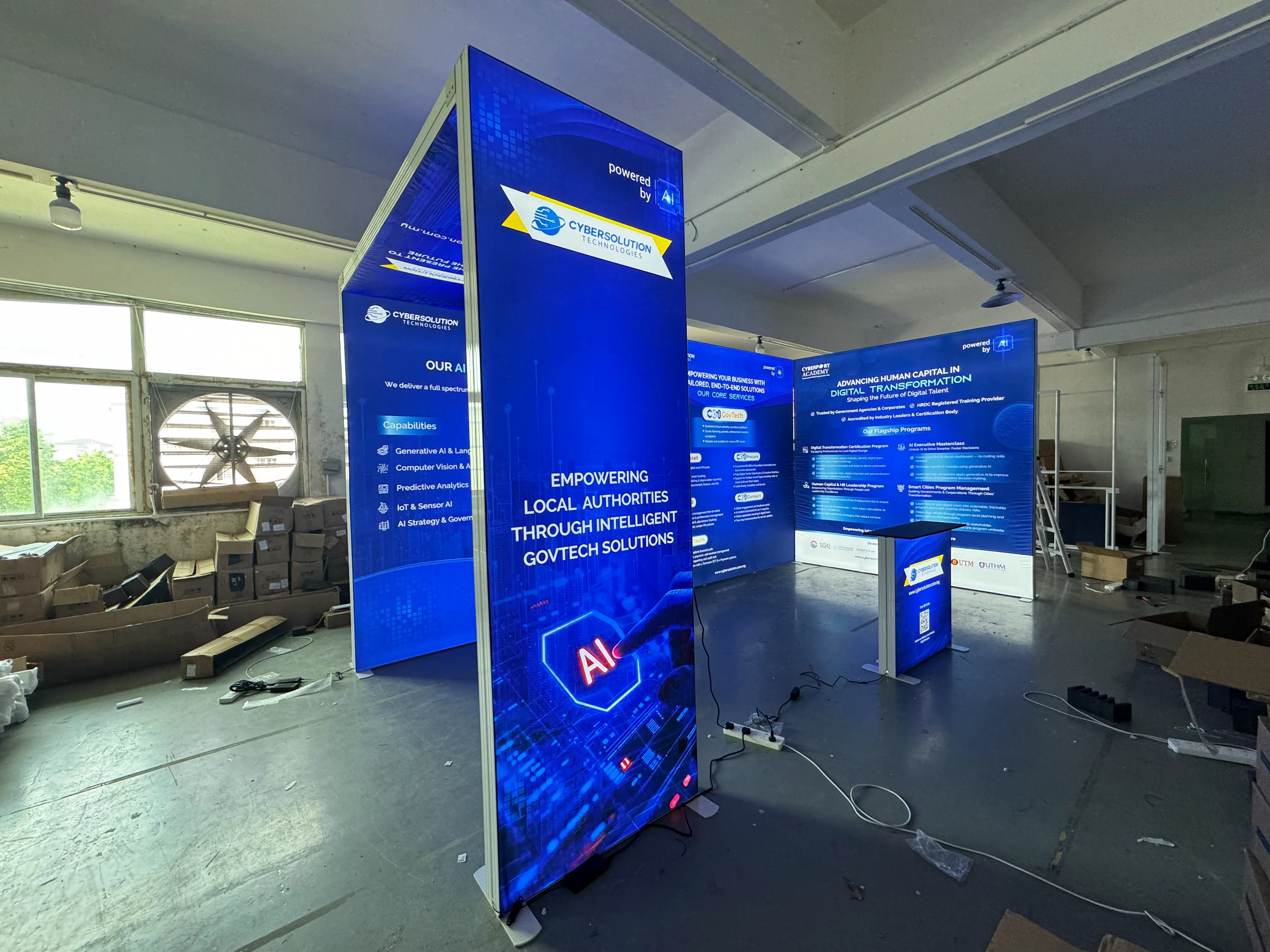 Exhibition Installation Test case picture display