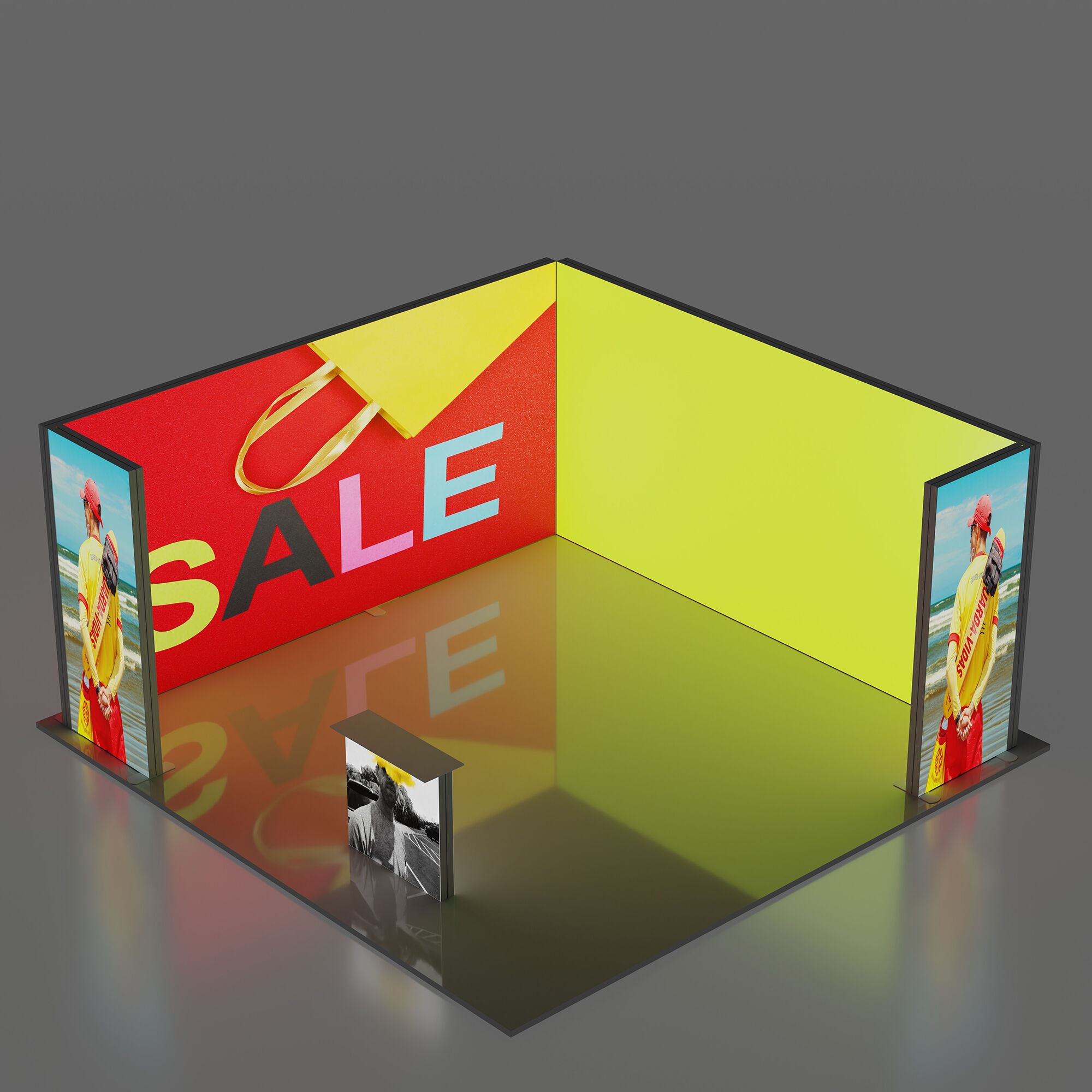 TIANLANG Pet Salon Front Booth: Easy Install Aluminum Frame
