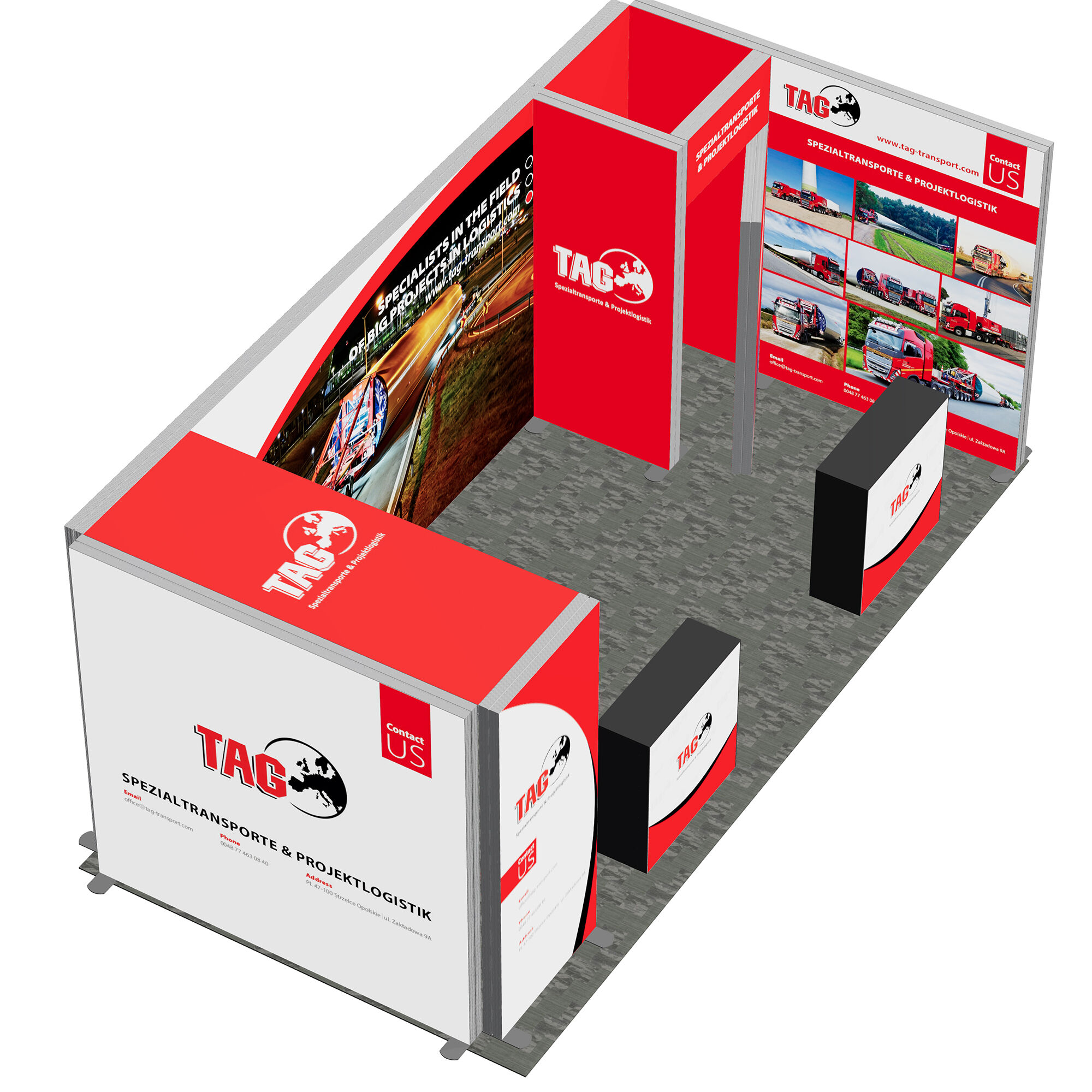 TIANLANG 6m×3m Trade Show Booth : Tool-less Assembly