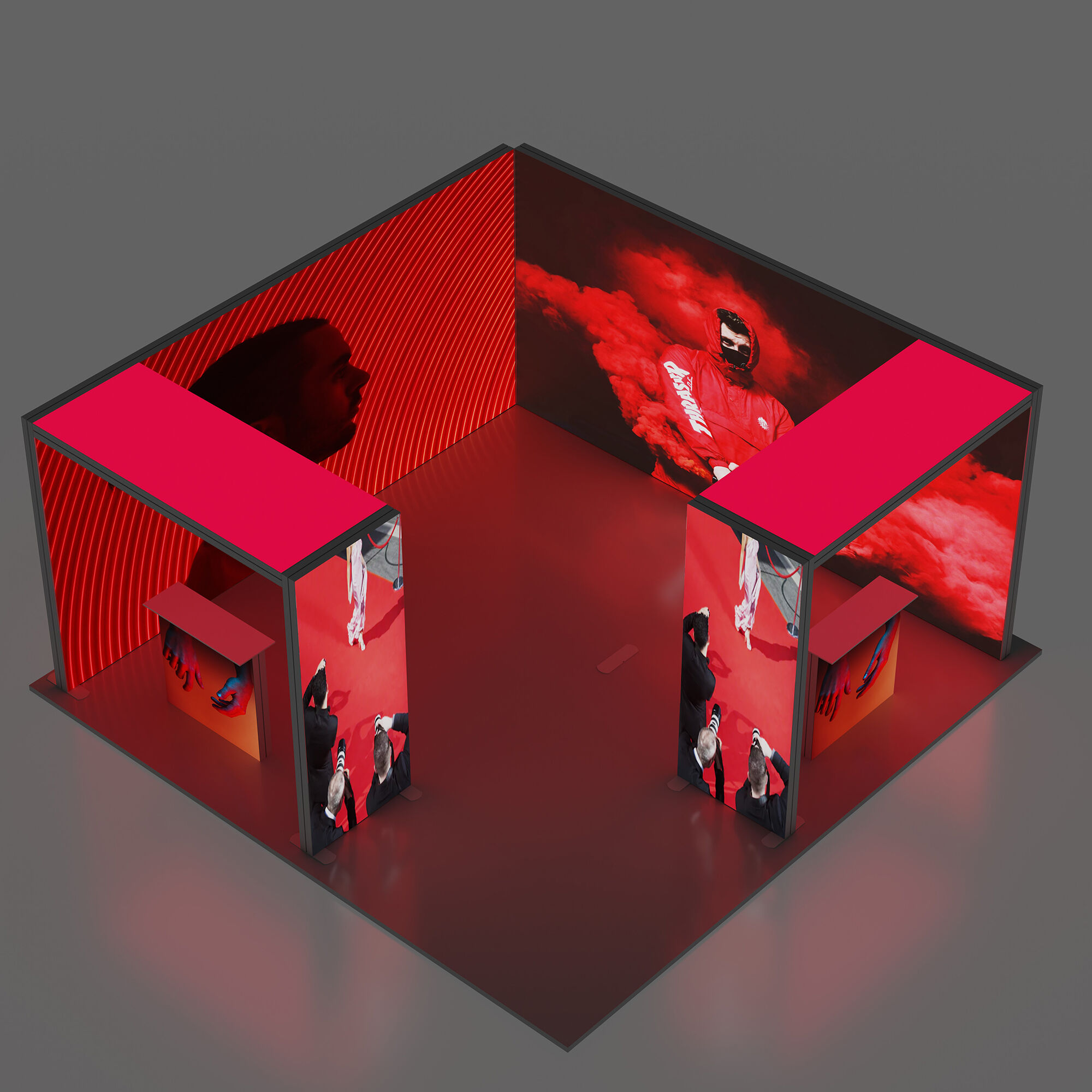 TIANLANG 6x6 Fabric Booth : Tool-Free Frame Assembly