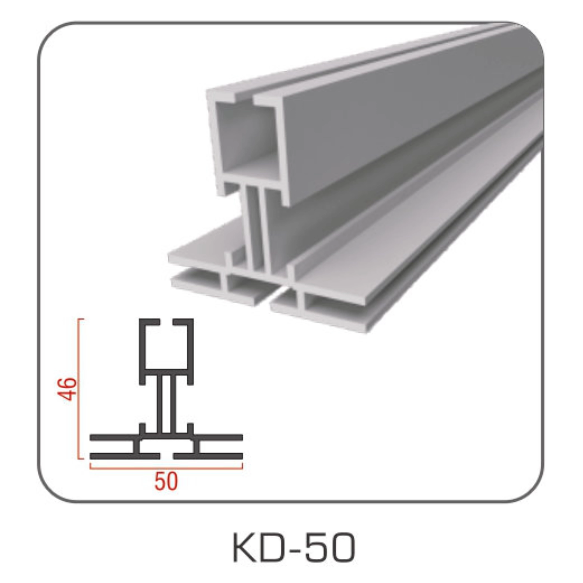 TIANLANG KS-50 Aluminum Profile : Wide Frame for Backwalls