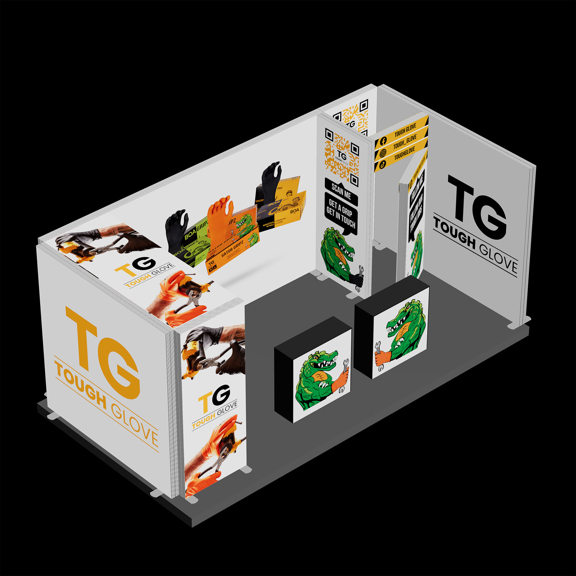 TIANLANG Booth Light Box 6*3M