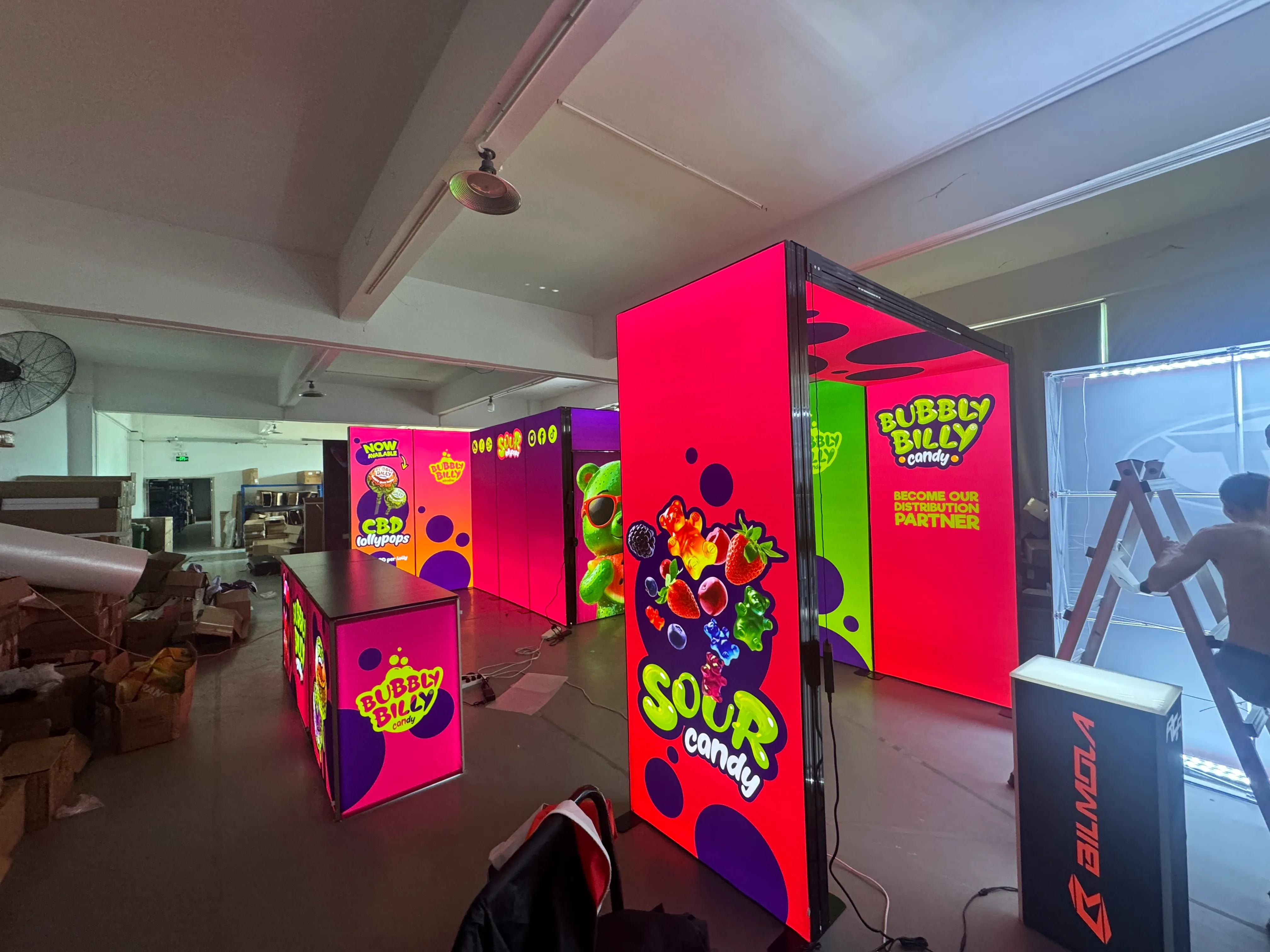 Exhibition Installation Test case picture display