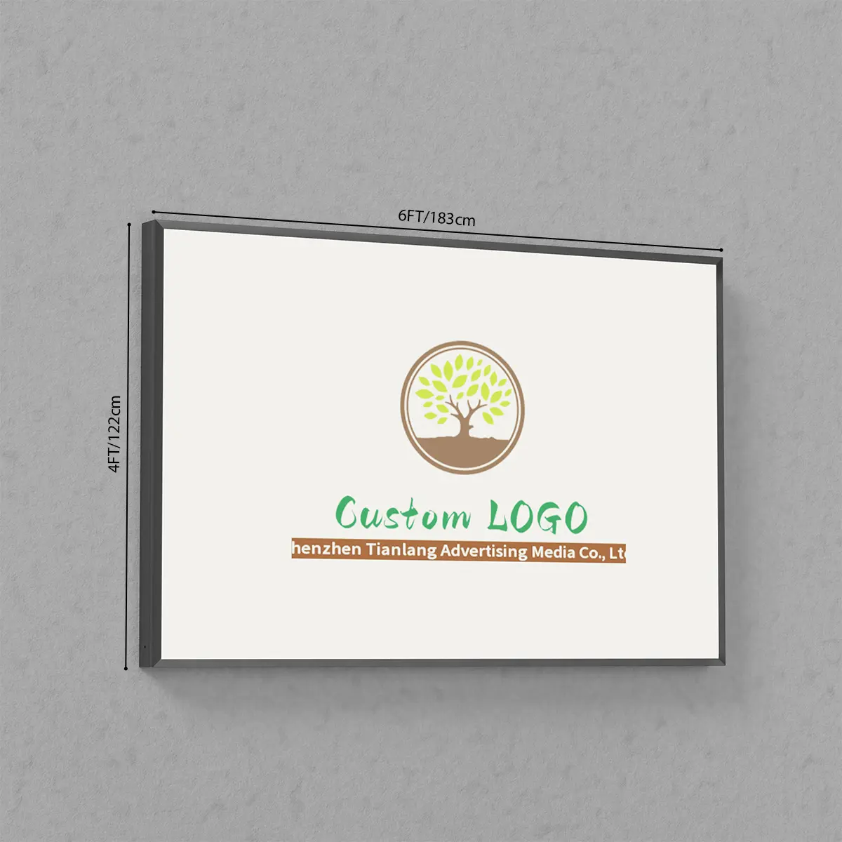 TIANLANG Custom-shape Acrylic Light Box (6*4FT) : Clear Backlit Advertising Display