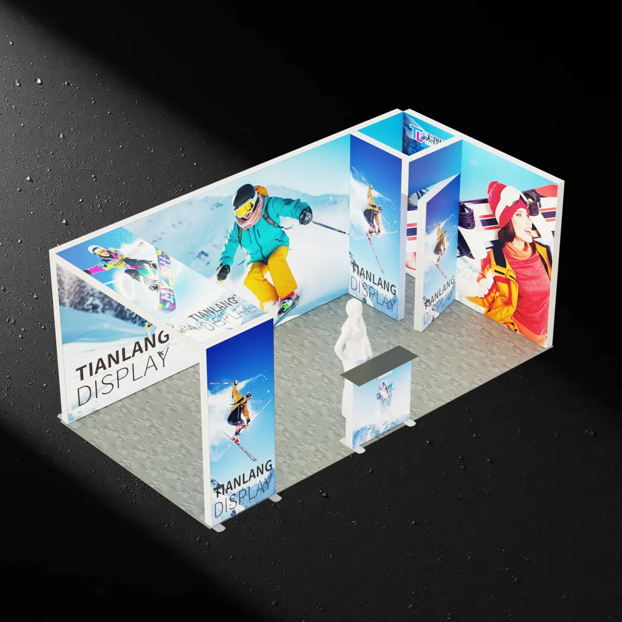 TIANLANG Booth Light Box 6*3M