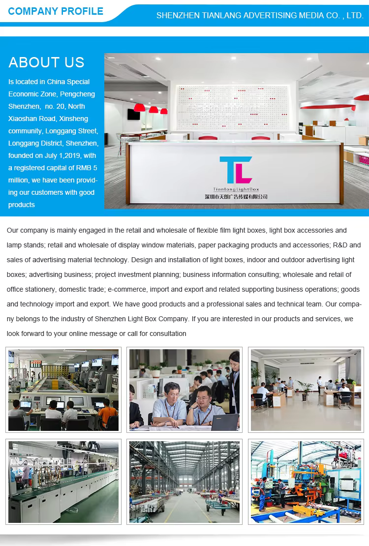TL-80mm Side glow light box factory