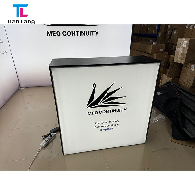 Exhibition display reception table portable special pulley bag SEG light box with storage function
