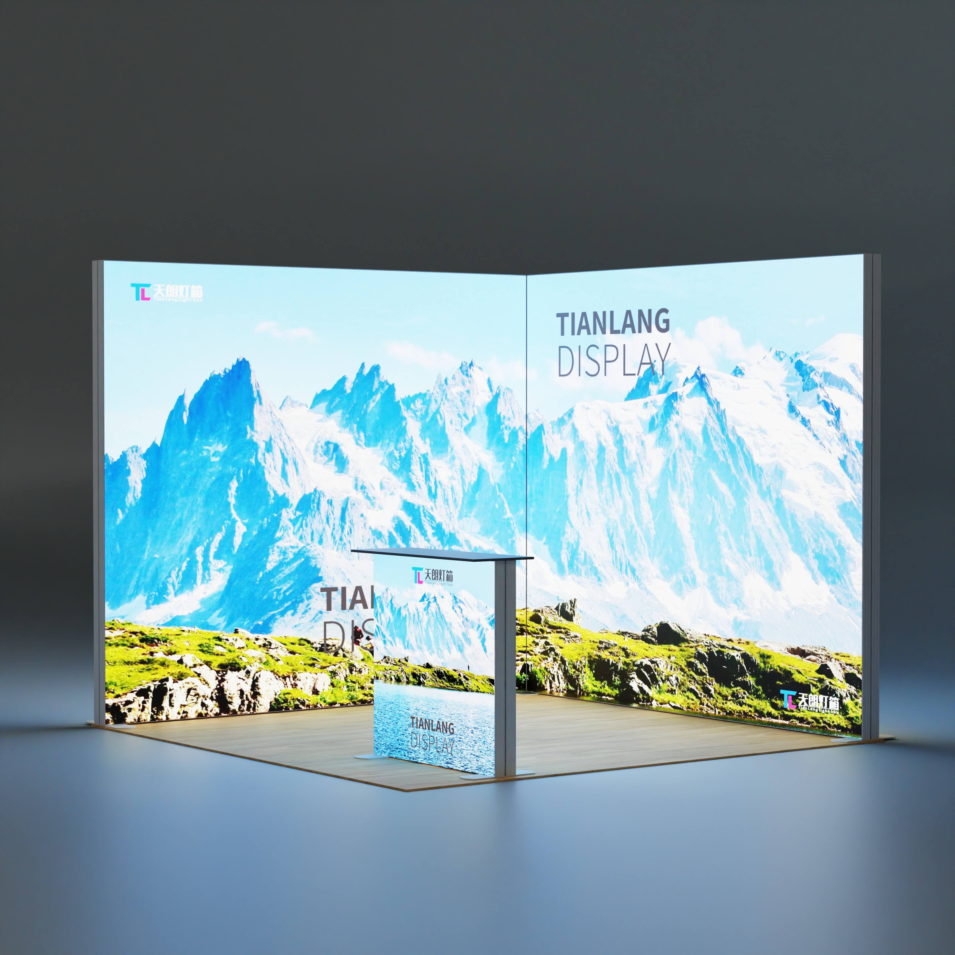 TianLang Dviguba anga 3 m × 3 m stendo šviestuvų dėžė Prekybos paroda SEG