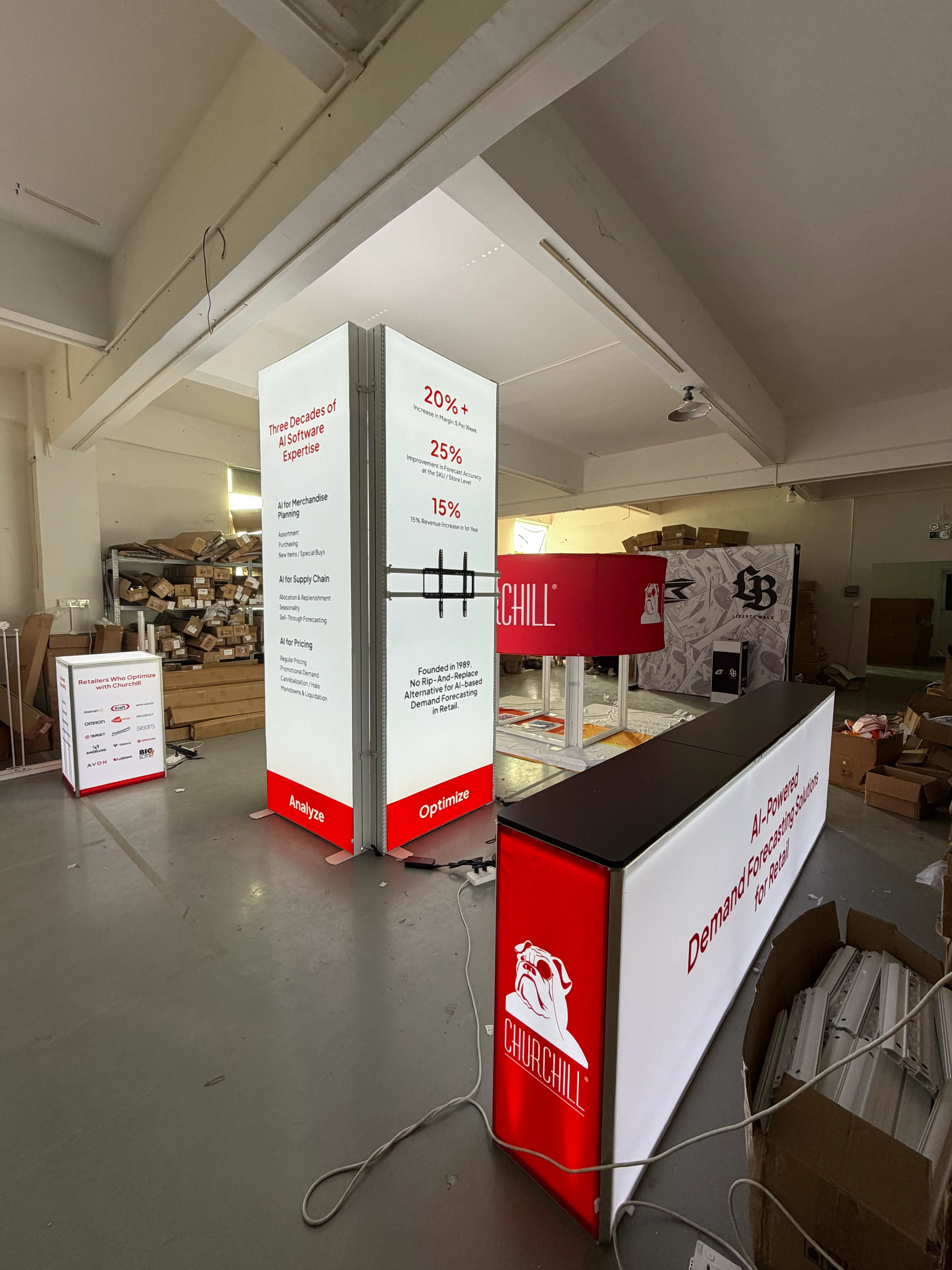 Exhibition case picture display