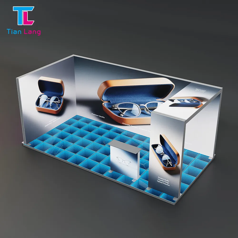 TIANLANG LED tunnel floor panel  6x3m: Modular Corner Booth Kit for Quick Event Setup