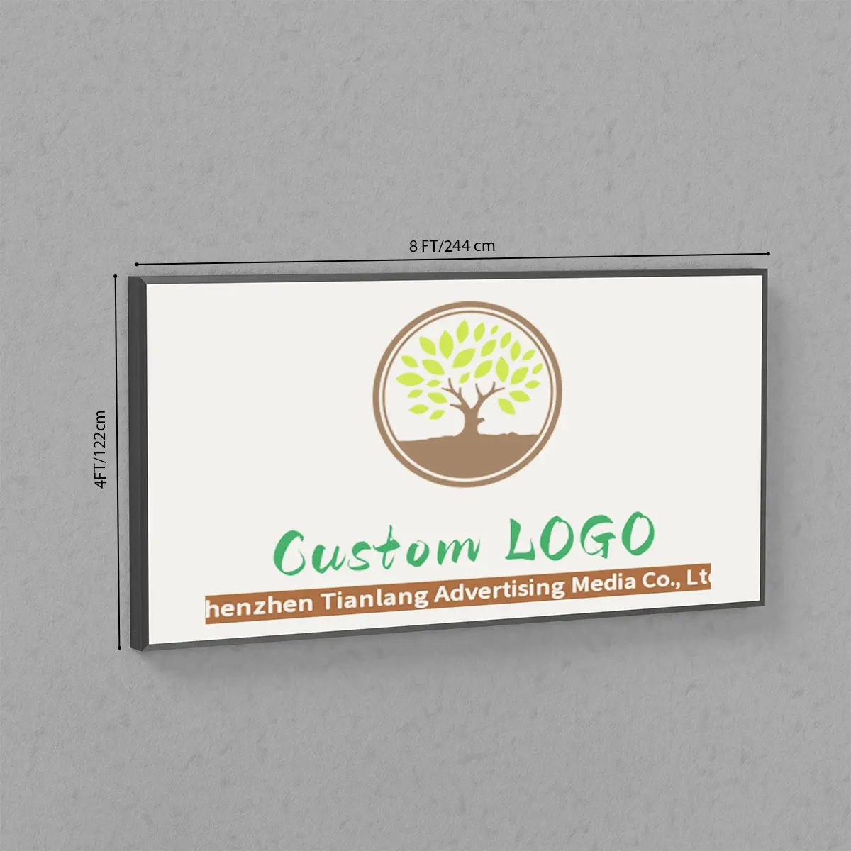 TIANLANG Acrylic backlit sign (8*4FT): Customizable and Versatile