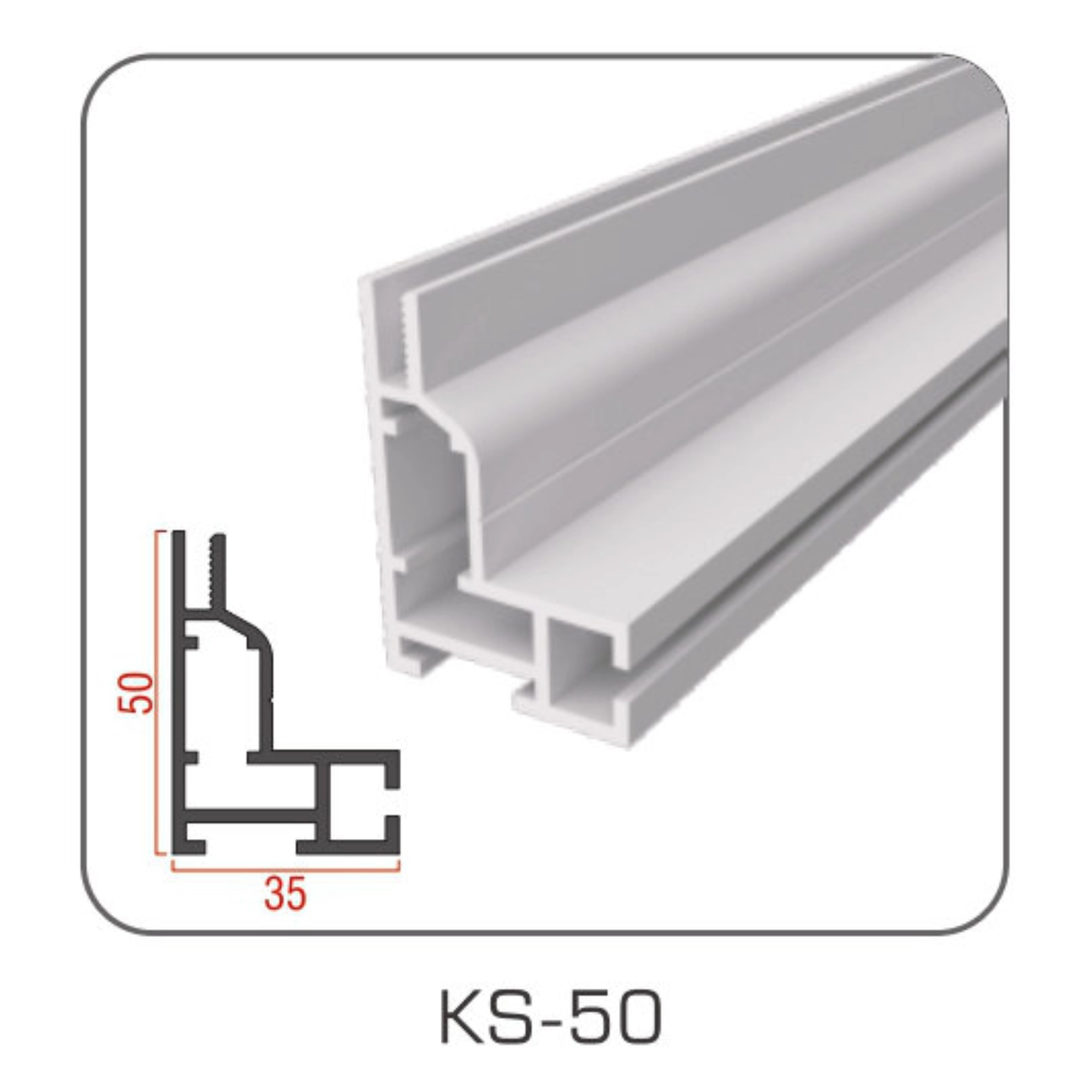 TIANLANG KS-50 Aluminum Profile : Wide Frame for Backwalls