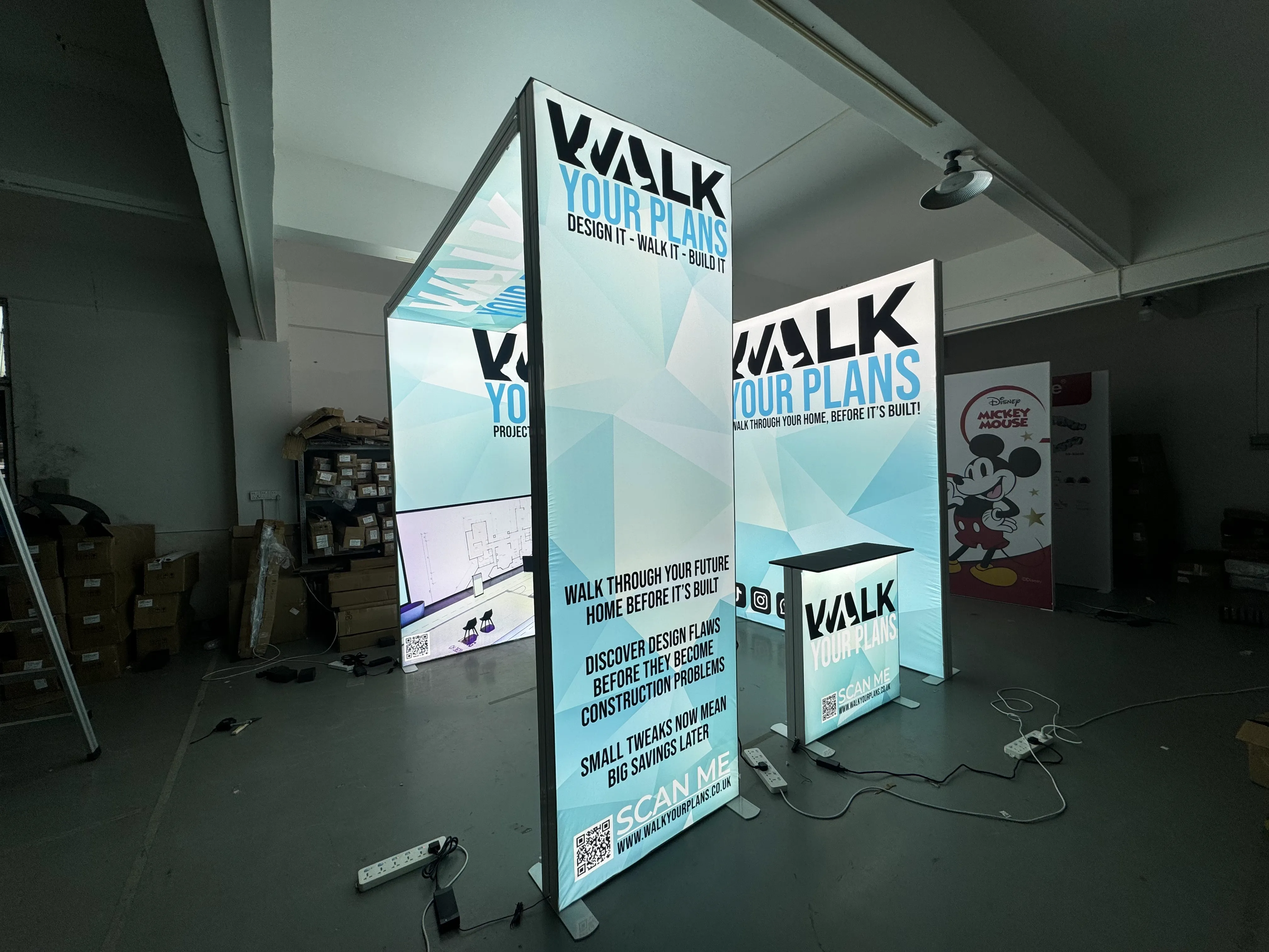 Exhibition Installation Test case picture display