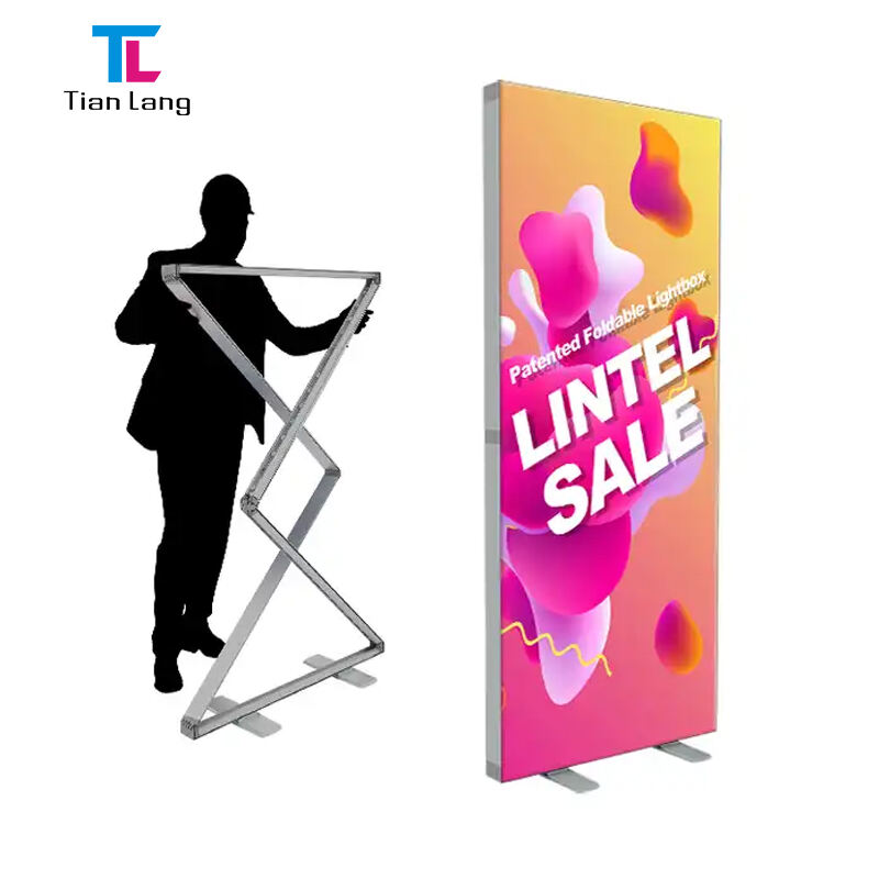 TianLang Aluminium Lichtschrank Led 10s Montage Ausstellung Booth Design Werbung Led Lichtschrank Stoff Lichtschrank Booth