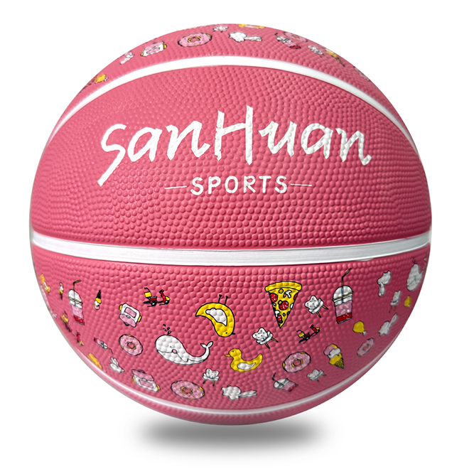 Sanhuan | Rubber basketbal – 28% rubber – instapniveau voor bedrijfsactiviteiten en promotionele geschenken