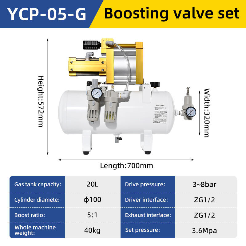 5-facher Luftverdichter YCP-05-G mit 20-Liter-Luftbehälter