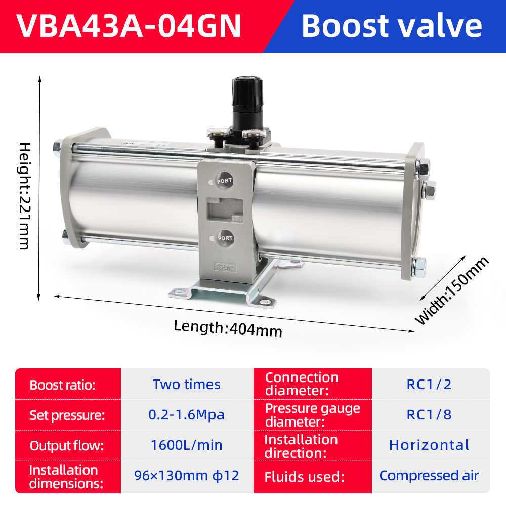 VBA43A-04GN شیر تقویت کننده، سری VBA شیر تقویت کننده، 2 برابر نسبت تقویت