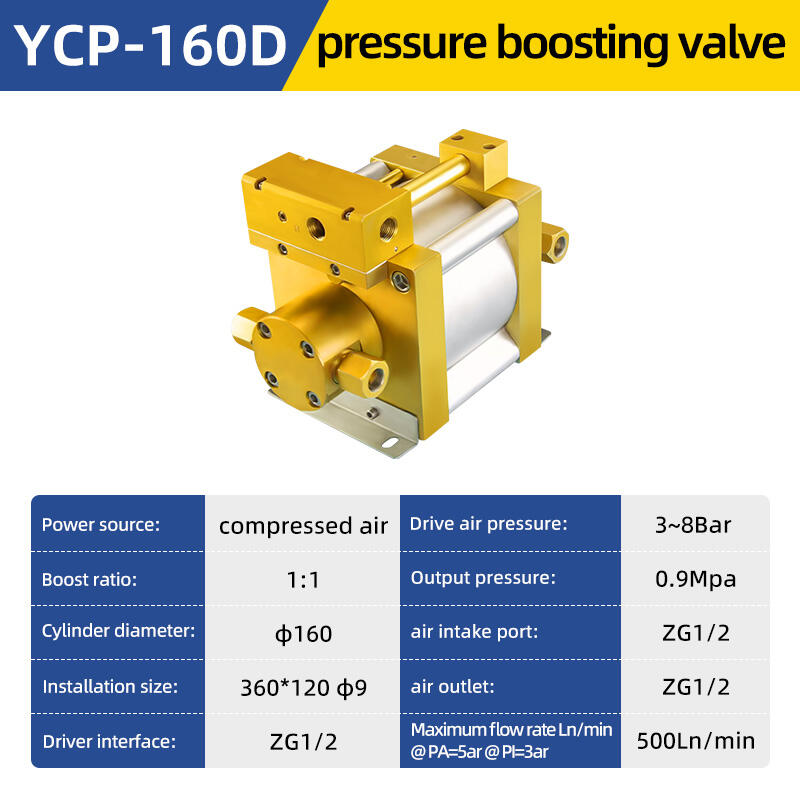 YCP-160D एयर बूस्टर वाल्व अधिकतम प्रवाह दर 500L/min