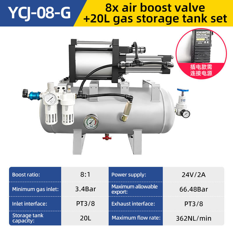 YCJ-08-G Acht-fach-Luftverdichterpumpe mit 20-Liter-Luftspeicherbehälter