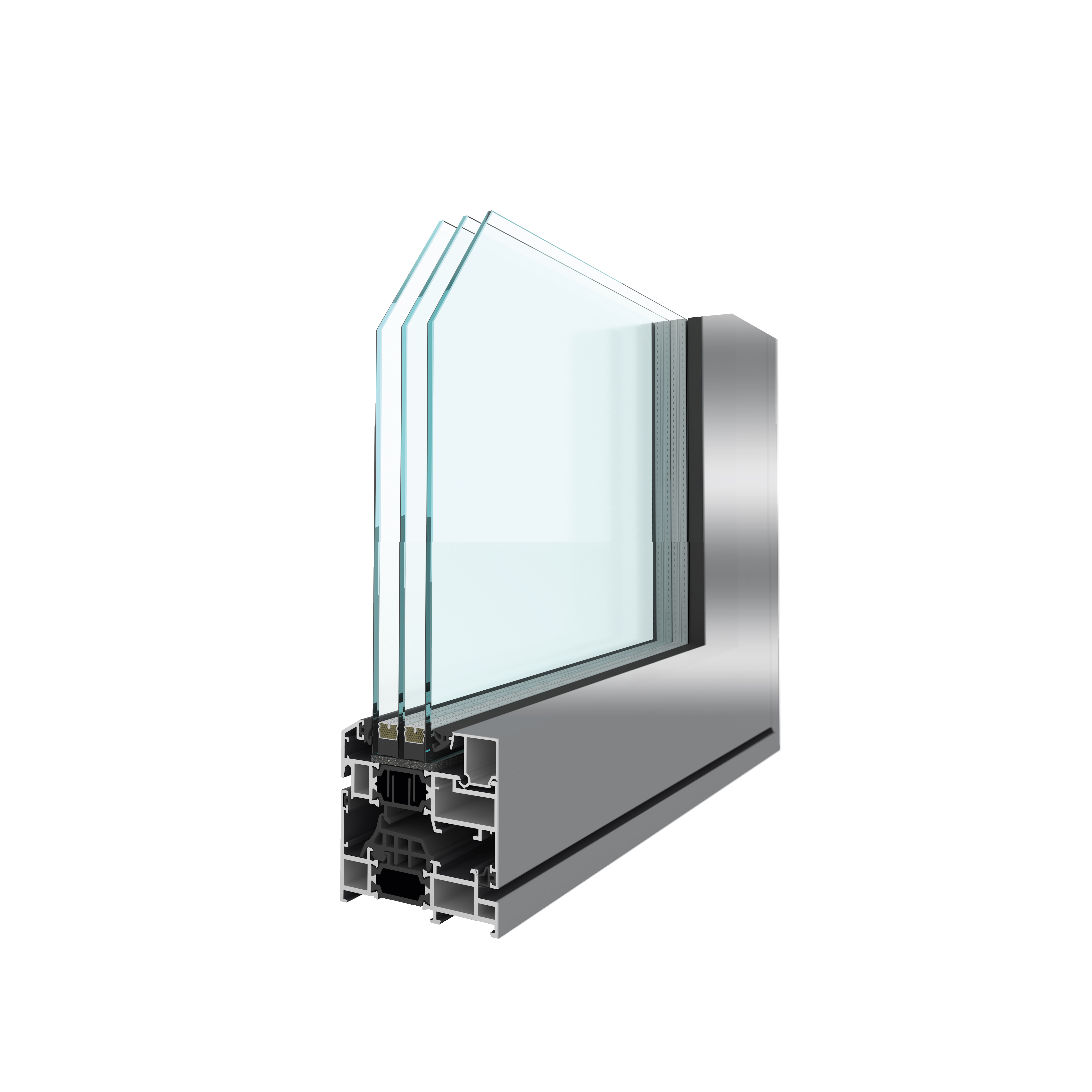 Aluminum Gas Strut Awning Window Double Glazed Glass Aluminum Windows for Kitchen supplier