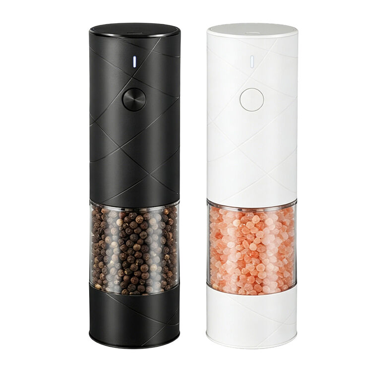 Hot Selling USB Rechargeable Large Capacity Adjustable Plastic Electric Salt and Pepper Grinder Set Salt Grinder & Ceramic Corn