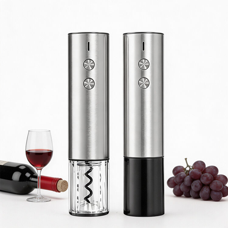 High Grade Eco-Friendly Rechargeable Electric Stainless Steel Wine Opener 2-in-1 Set for Home and Party