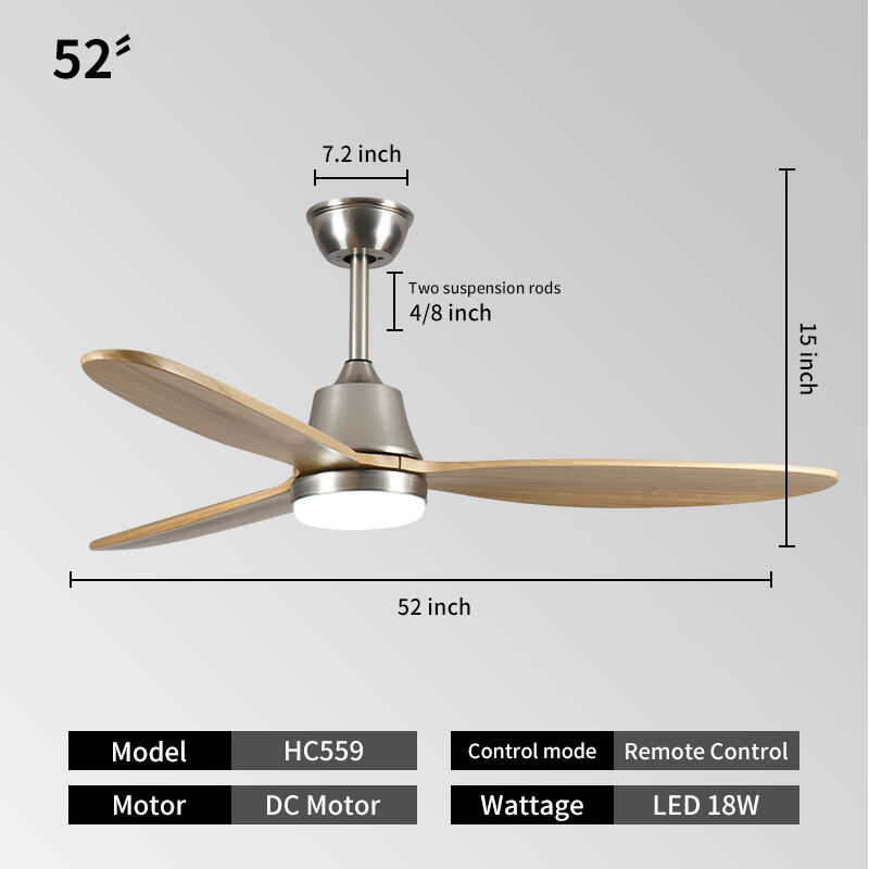 Ventilatori da soffitto moderni con luce da Huangchuang Smart Household Technology