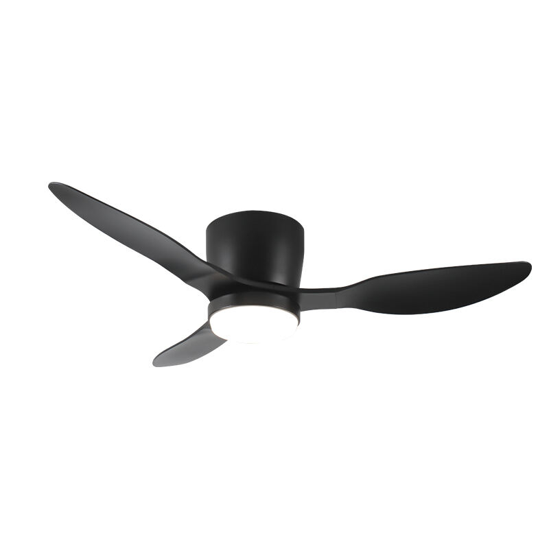 HC579 Ceiling High Quality Nordic 52 Inch 3 Solid Wood Blade Luxury Remote Control Wooden Modern Dc Bldc Led Ceiling Fan Light